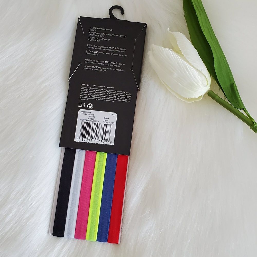 NIKE HAIRBANDS 6 PACK - Picture 2 of 5